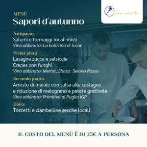 Il pranzo è servito da Gea - Il menù della prima domenica - 13 ottobre
